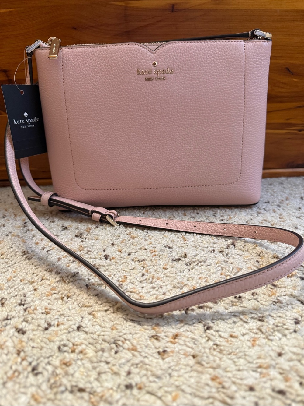 kate spade Blush Pink Pebbled Leather Crossbody